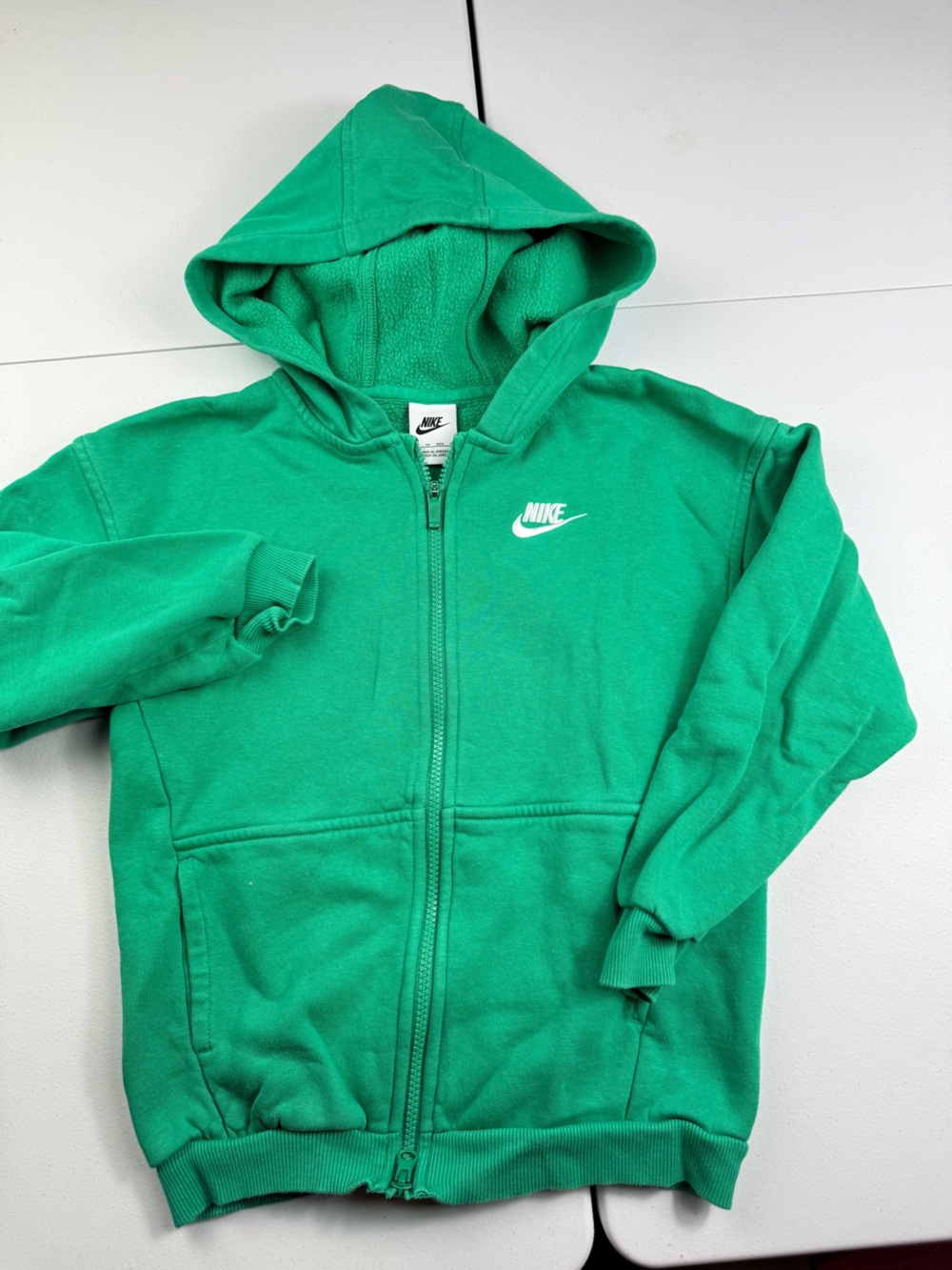 Nike Kids' Green Zip-Up Hoodie XS